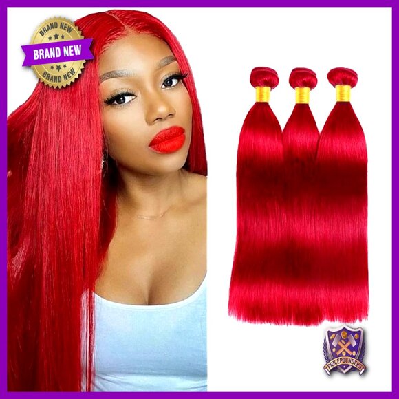 3 Bundles Straight Human Hair Extensions 22-26 Inch Unprocessed Virgin Remy